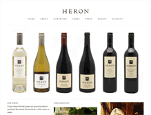 Tablet Screenshot of heronwines.com